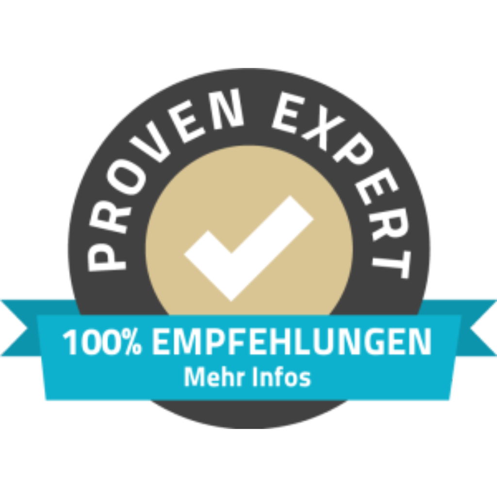 Proven Expert, 100 Prozent Empfehlungen